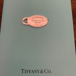 Tiffany & Co. Return To Tiffany  Sliver Oval Tag Necklace Pendant
